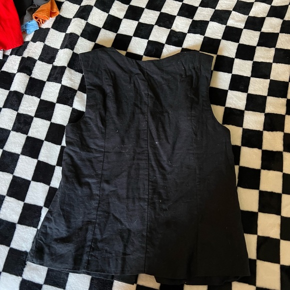 abercrombie & fitch linen wide strap top - Picture 2 of 4